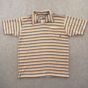 Reactor Polo Shirt Mens Extra Large Blue Orange Beach French Terry Cloth New